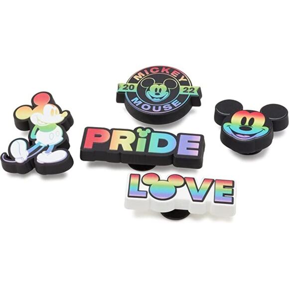 Crocs Jibbitz Disney Rainbow Celebration Uniquely You 5 Pk Shoe Charms LGBTQIA+ - Picture 2 of 4